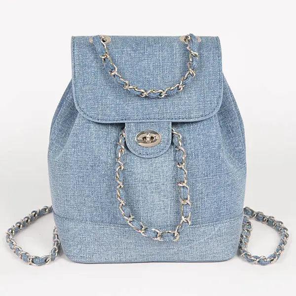 Denim Backpack - light blue