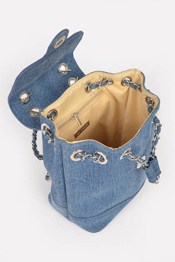 Denim Backpack - light blue