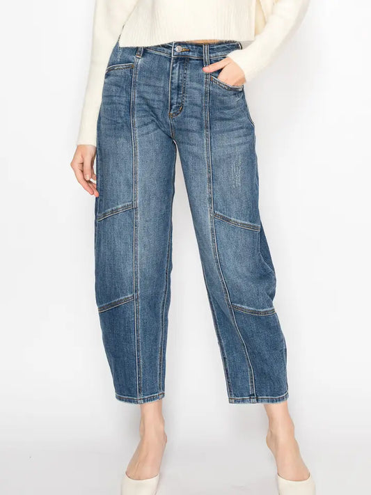 High Rise Relaxed Barrel Jeans