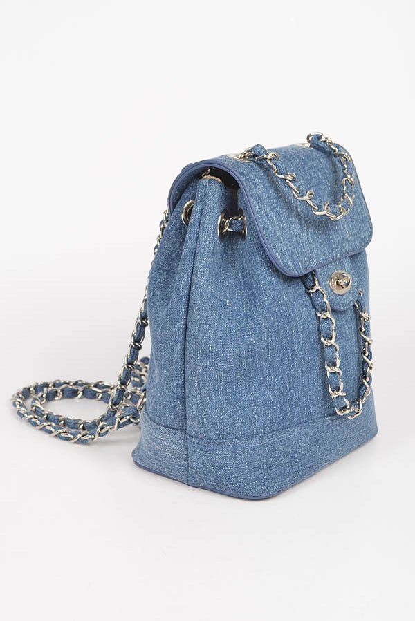 Denim Backpack - light blue