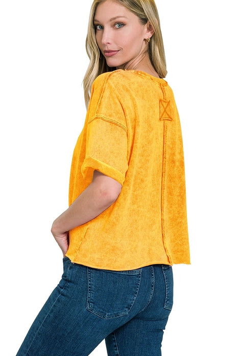 Washed Premium Cotton Top Collection CAMEL